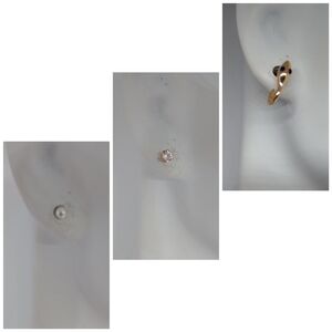 Lauren Conrad Stud Earrings Snakes Pearls Cubic Zirconia Everyday Casual Gift